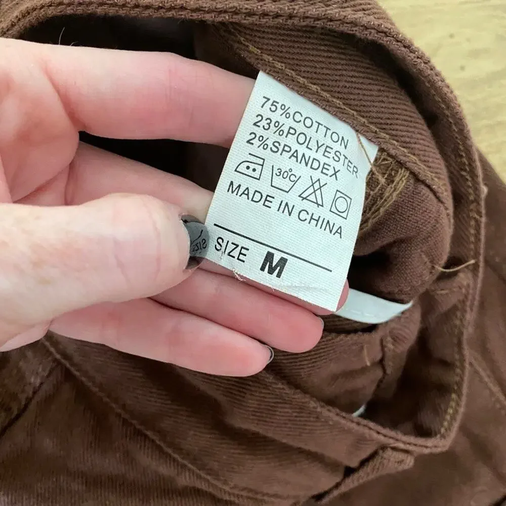 EM - Wide Leg Carpenter Cargo Pants in Brown